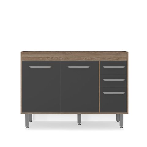 Balcão 3 Portas 2 Gavetas 120 Cm sem Tampo Barcelona - Poliman