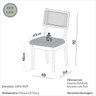 Kit Mesa Oval 6 Cadeiras de Jantar Tela no Encosto 100% Mdf Branco/bege Dalla Costa - 10