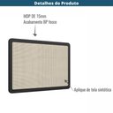 Ver imagem 5 de Cabeceira Painel Solteiro Oslo Artesano 90 cm (Largura) em MDP Nero e Tela Sintética Bege