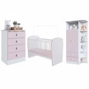 Ver imagem 2 de Quarto de Bebê Fofura, com Guarda-Roupa, Cômoda e Berço 