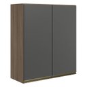 Ver imagem 1 de Armario Aereo 2 Portas Mdf 60 Cm Kali 12205 Carvalho Toq Chumbo Nicioli