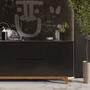 Ver imagem 2 de Buffet Flow 2 Portas Preto - Ej Moveis