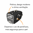 Ver imagem 3 de Caixa Transporte Para Cães Gatos Animais Até 6Kg Joy N1 Furacão Pet Caixa de Transporta Joy N1 Azul