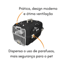 Ver imagem 3 de Caixa Transporte Para Cães Gatos Animais Até 6Kg Joy N1 Furacão Pet Caixa de Transporta Joy N1 Azul