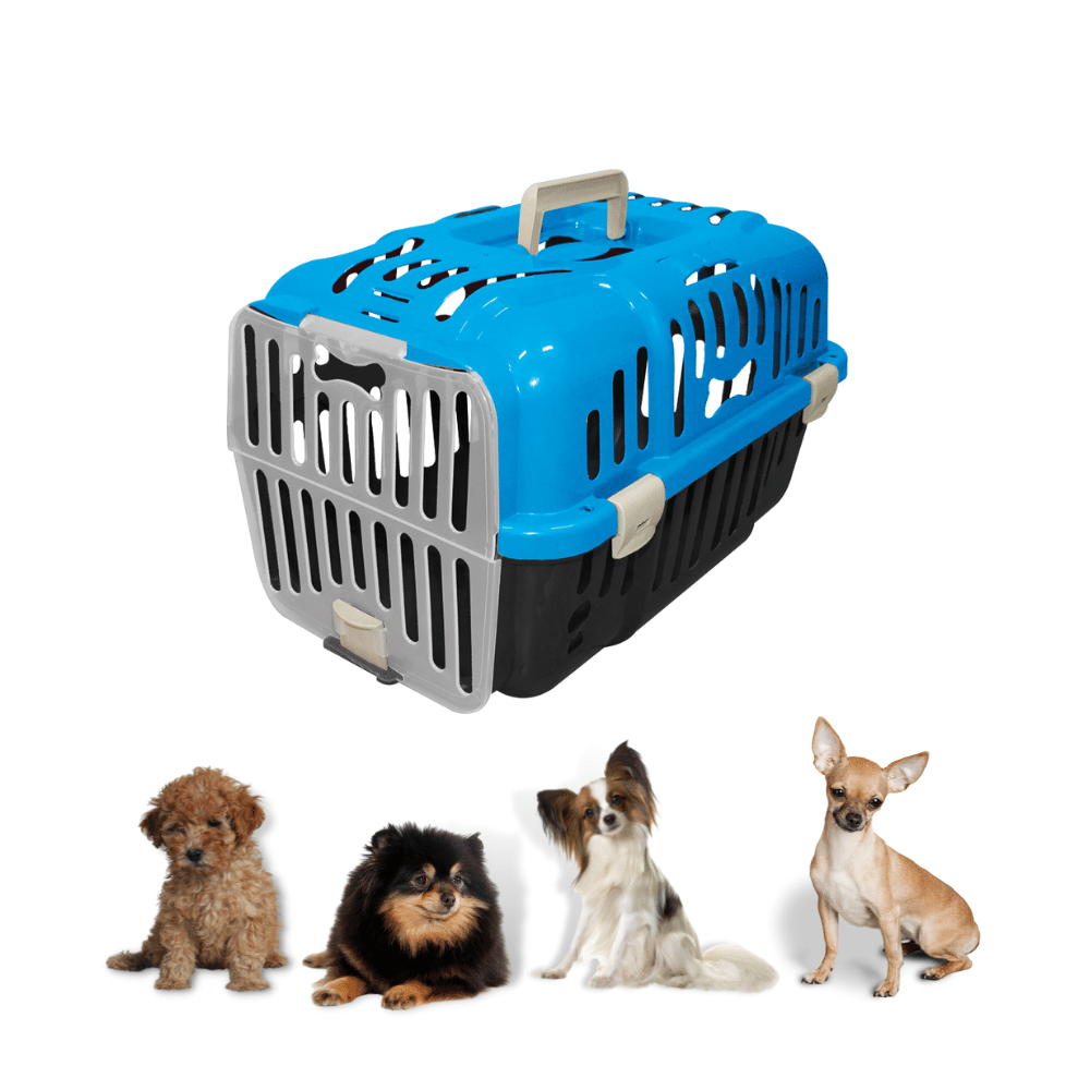 Caixa Transporte Para Cães Gatos Animais Até 6Kg Joy N1 Furacão Pet Caixa de Transporta Joy N1 Azul - 4