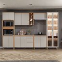 Ver imagem 1 de Conjunto de Cozinha Allure Linea Brasil 6 Peças 13 Portas 3 Gavetas