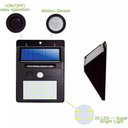Ver imagem 2 de Luminária Solar30 Leds Arandela com Sensor de Presença Luz Externa de Parede Jardim Q-2206