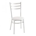 Ver imagem 5 de Cadeira para Cozinha Assento Estofado 402 Branco/Cromado