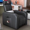 Ver imagem 1 de Poltrona Gamer Mx54 Reclinável Corino Preto/branco - Matrix