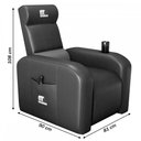 Ver imagem 4 de Poltrona Gamer Mx54 Reclinável Corino Preto/branco - Matrix