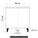 Ver imagem 4 de Balcão de Cozinha Cooktop 80cm Nala Freijó Uv/off Acetinado Z44 - Mpozenato
