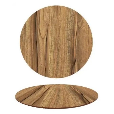 Tampo em MDF 18mm Redondo 90 cm - Nogueira Personal Decor Design Tampo Redondo em MDF Marrom