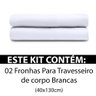 Kit 2 Fronhas De Travesseiro De Corpo Percal 180 Fios 130x40cm - BF Colchões - 2