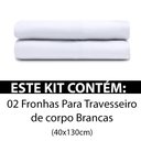 Ver imagem 2 de Kit 2 Fronhas De Travesseiro De Corpo Percal 180 Fios 130x40cm - BF Colchões