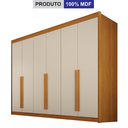 Ver imagem 2 de Guarda Roupa Diamante Gold 6 Pts Cinamomo/off - Leifer