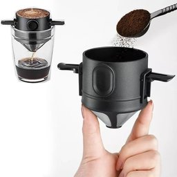 Filtro Café Inox Portátil Compacto Reutilizável Sustentável - 2