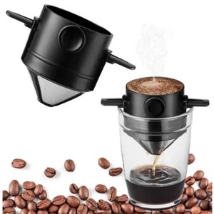 Filtro Café Inox Portátil Compacto Reutilizável Sustentável