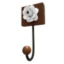 Ver imagem 1 de Cabide para Bolsa de Parede com Madeira e Flores Artesanais Rustico Libertas Rosas Artesanato Cabide