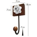 Ver imagem 2 de Cabide para Bolsa de Parede com Madeira e Flores Artesanais Rustico Libertas Rosas Artesanato Cabide