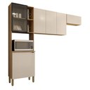 Ver imagem 2 de Cozinha Compacta Vert Plus 6 Portas 100% Mdf Freijó/soft/preto - Kits Paraná