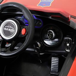 Carro Elétrico de Polícia Drift Vermelho - 8