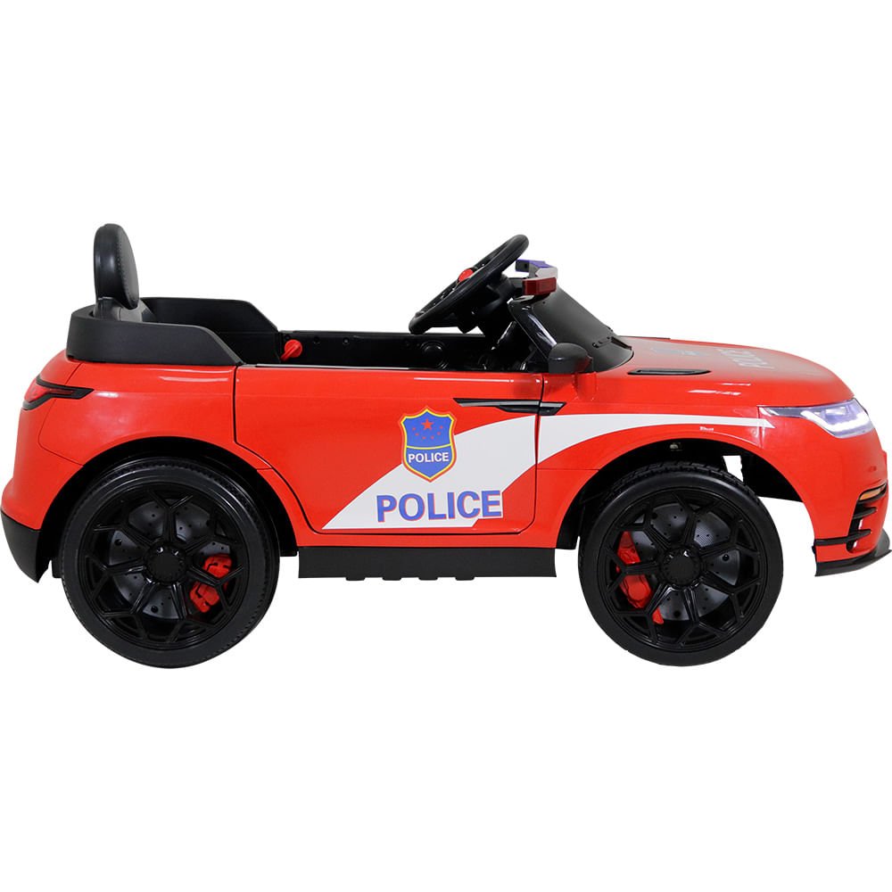 Carro Elétrico de Polícia Drift Vermelho - 2