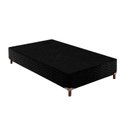 Ver imagem 1 de Cama Box Base Solteiro Sommier Rústico Bordado Black (96x203x30) - Paropas