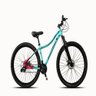 Bicicleta Aro 29 Panther Magno Feminina 21v Verde Agua com Rosa Câmbios Shimanos - 1