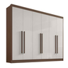 Guarda-roupa Casal 6 Portas New Athos D'doro Móveis - Castanho/off Ddoro - 1