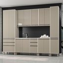 Ver imagem 1 de Armário de Cozinha Modulada 6 Peças 290cm Linea C/ Paneleiro Cor:mocca Laca