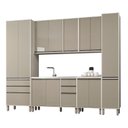 Ver imagem 2 de Armário de Cozinha Modulada 6 Peças 290cm Linea C/ Paneleiro Cor:mocca Laca