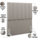 Ver imagem 4 de Cabeceira Cama Box Solteiro 100 cm Dália W01 Bouclê Bege - Lyam Decor