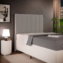 Ver imagem 2 de Cabeceira Cama Box Solteiro 100 cm Dália W01 Bouclê Bege - Lyam Decor