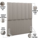 Ver imagem 3 de Cabeceira Cama Box Solteiro 100 cm Dália W01 Bouclê Bege - Lyam Decor
