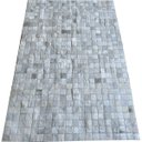 Ver imagem 1 de Tapete de couro branco 1,00x1,50 sem borda peça 5x5cm