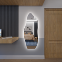 Ver imagem 3 de Espelho Orgânico Flame 150x60 E06 com Led Branco Frio 110v 6000k – Estilo e Clareza