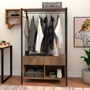 Ver imagem 2 de Kit 2 Guarda Roupas Closet Industrial 90cm 2 Gavetas Paris Light Demolição/Preto - Artefamol