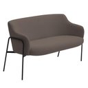 Ver imagem 1 de Sofá Namoradeira 02 Lugares 130cm Jade Base Preto Bouclé Marrom - Nexta Casa