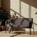 Ver imagem 7 de Sofá Namoradeira 02 Lugares 130cm Jade Base Preto Bouclé Marrom - Nexta Casa