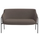 Ver imagem 3 de Sofá Namoradeira 02 Lugares 130cm Jade Base Preto Bouclé Marrom - Nexta Casa