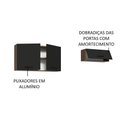 Ver imagem 5 de Kit com 2 Armários Aéreos Multiuso 3 Portas Agata Madesa