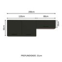 Ver imagem 4 de Kit com 2 Armários Aéreos Multiuso 3 Portas Agata Madesa