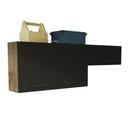Ver imagem 3 de Kit com 2 Armários Aéreos Multiuso 3 Portas Agata Madesa