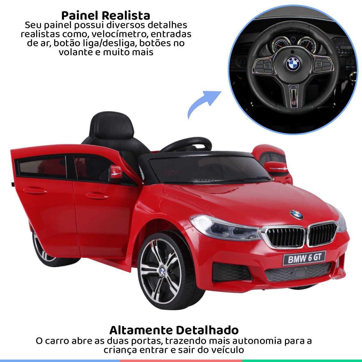 Drift Elétrico Infantil 12v Carrinho Com Luz Som Inmetro Top