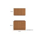 Ver imagem 3 de Cozinha Modulada Completa Ciela 3 Peças (1aéreo+1balcão+1complemento) C3p21 Canela - Kappesberg