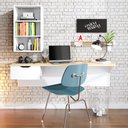 Ver imagem 2 de Mesa para Computador Escrivaninha 01 Gaveta Tech Branco Fosco e Tauari Nobre - D’Rossi