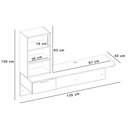 Ver mais imagens de Mesa para Computador Escrivaninha 01 Gaveta Tech Branco Fosco e Tauari Nobre - D’Rossi