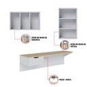 Ver imagem 7 de Mesa para Computador Escrivaninha 01 Gaveta Tech Branco Fosco e Tauari Nobre - D’Rossi