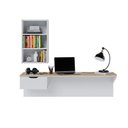 Ver imagem 1 de Mesa para Computador Escrivaninha 01 Gaveta Tech Branco Fosco e Tauari Nobre - D’Rossi
