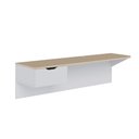 Ver imagem 3 de Mesa para Computador Escrivaninha 01 Gaveta Tech Branco Fosco e Tauari Nobre - D’Rossi